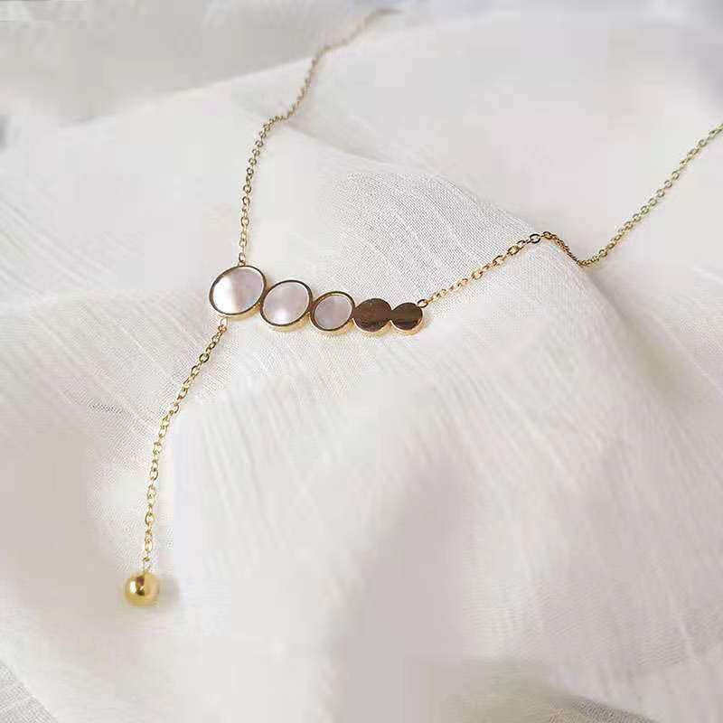 Elegant Pearl Necklace, Gold Chain Pendant, Temperament Pendant Jewelry - available at Sparq Mart