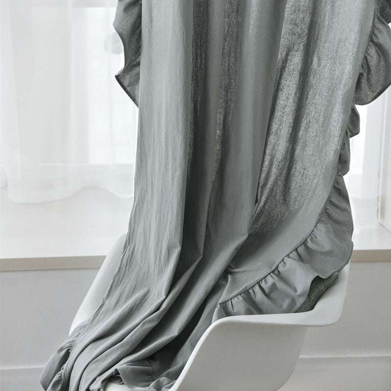 luxury curtain styles, ruffled blackout curtain, semi blackout fabric - available at Sparq Mart