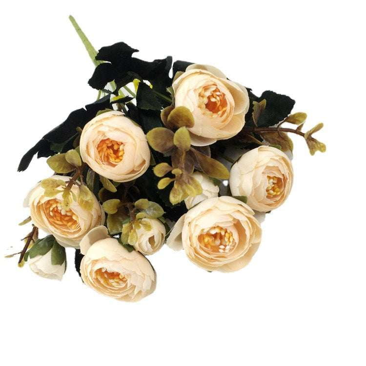 Artificial Flower Display, Camellia Table Decor, Silk Rose Centerpiece - available at Sparq Mart