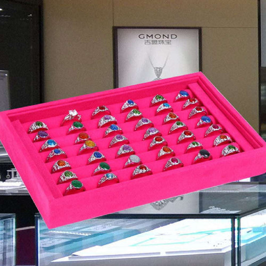 Ring Display Box, Stud Earring Holder, Velvet Jewelry Tray - available at Sparq Mart