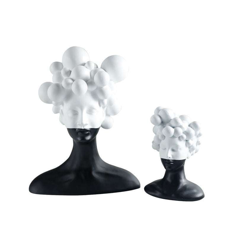 Chic Room Sculpture, Elegant Woman Figurine, Mysterious Decor Accent - available at Sparq Mart