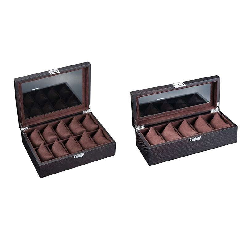 secure watch organizer, suede pillow storage, wooden watch box - available at Sparq Mart