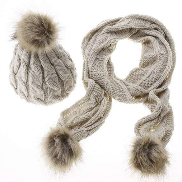 Ladies Scarf Combo, Quality Wool Accessories, Winter Hat Set - available at Sparq Mart