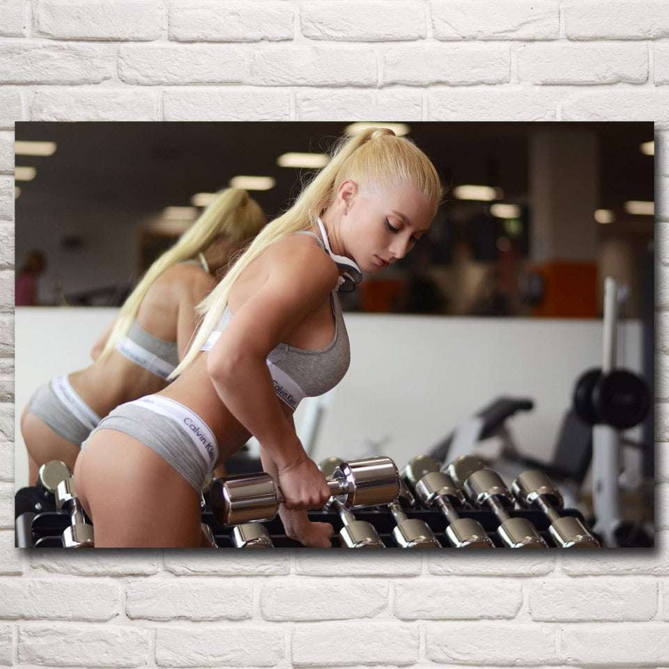 Fitness Motivation Art, Home Gym Decor, Women’s Weightlifting Poster - available at Sparq Mart