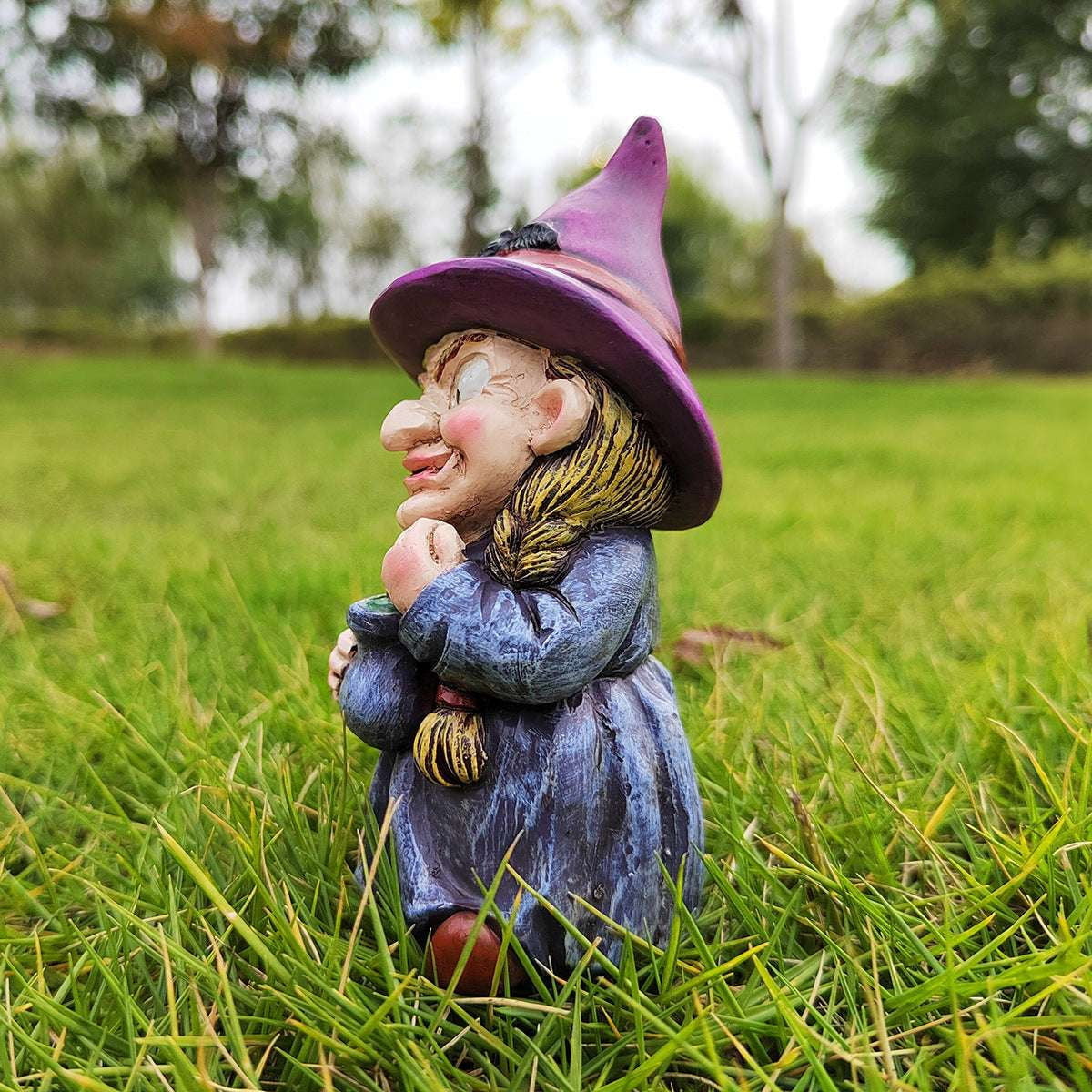 Halloween Witch Ornament, Magic Witch Decor, Resin Witch Figurine - available at Sparq Mart