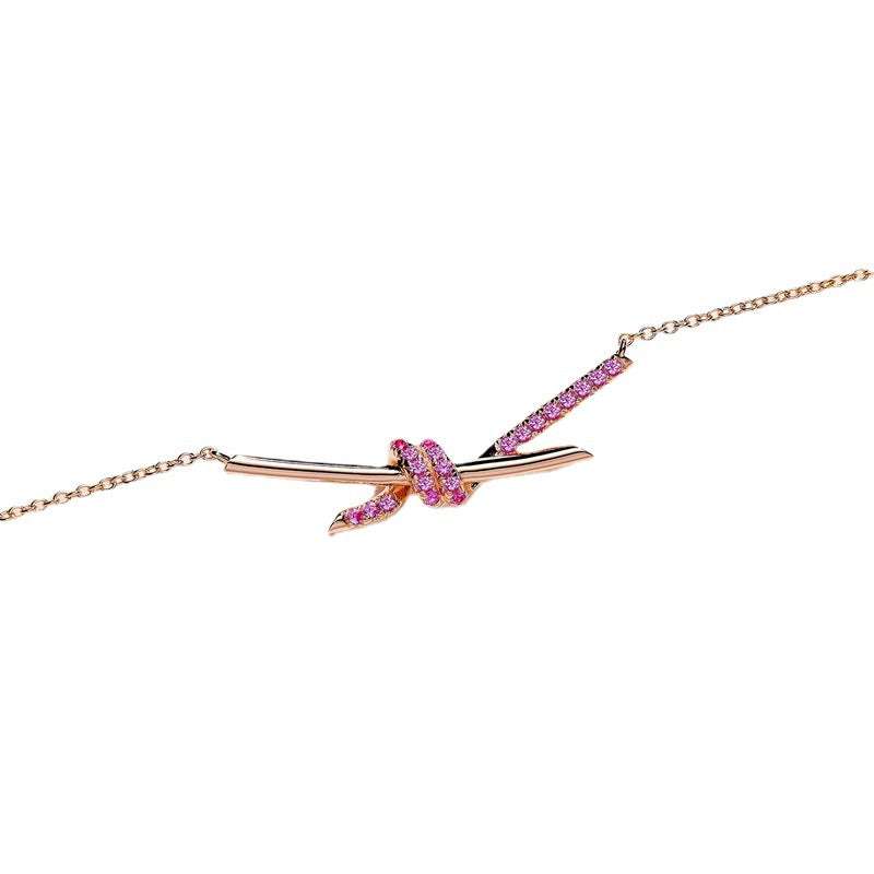 18K Rose Gold Cross, Diamond Necklace, Pink Diamond - available at Sparq Mart