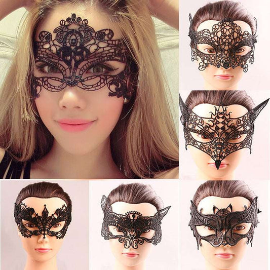 Elegant Party Accessory, Handmade Lace Mask, Mysterious Eye Mask - available at Sparq Mart