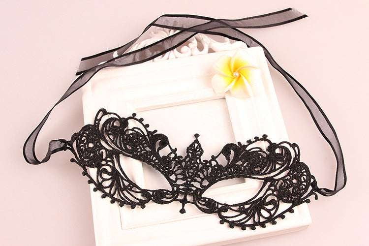 Elegant Party Accessory, Handmade Lace Mask, Mysterious Eye Mask - available at Sparq Mart