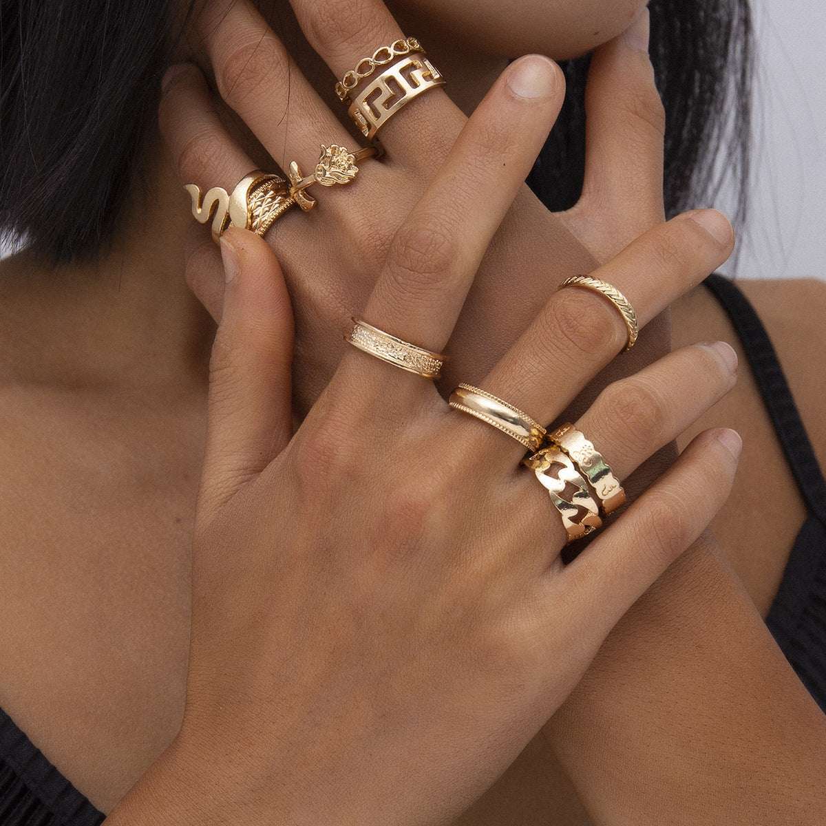 Alloy Jewelry Women, Fashionable Accessories, Geometric Hand Ornaments - available at Sparq Mart