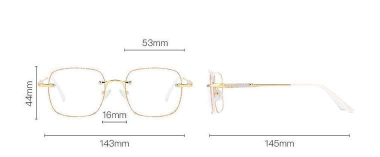 Anti Blue Light Glasses, Fashionable Frameless Glasses, Women Eyewear - available at Sparq Mart