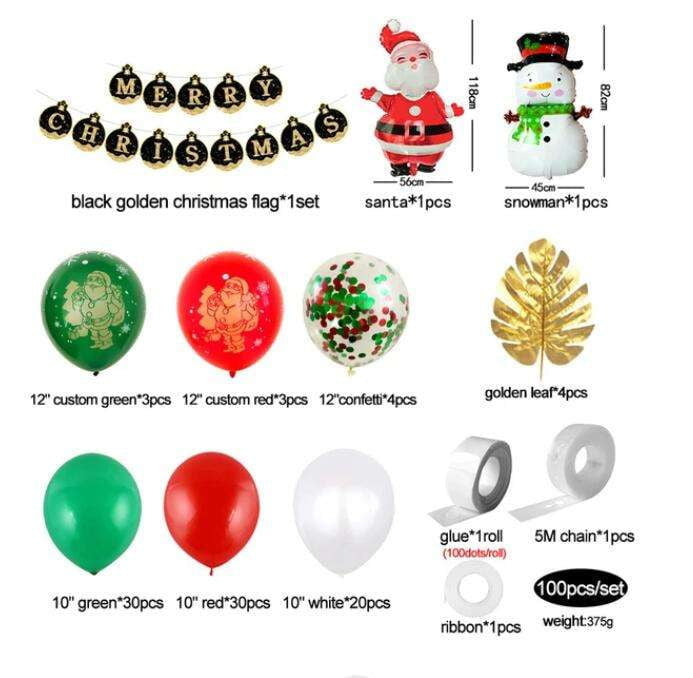 Christmas Balloon Kit, Festive Party Balloons, New Year Decor - available at Sparq Mart