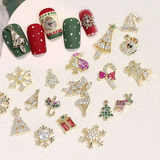 Festive Nail Charms, Nail Art Diamonds, Reindeer Crystal Accents - available at Sparq Mart