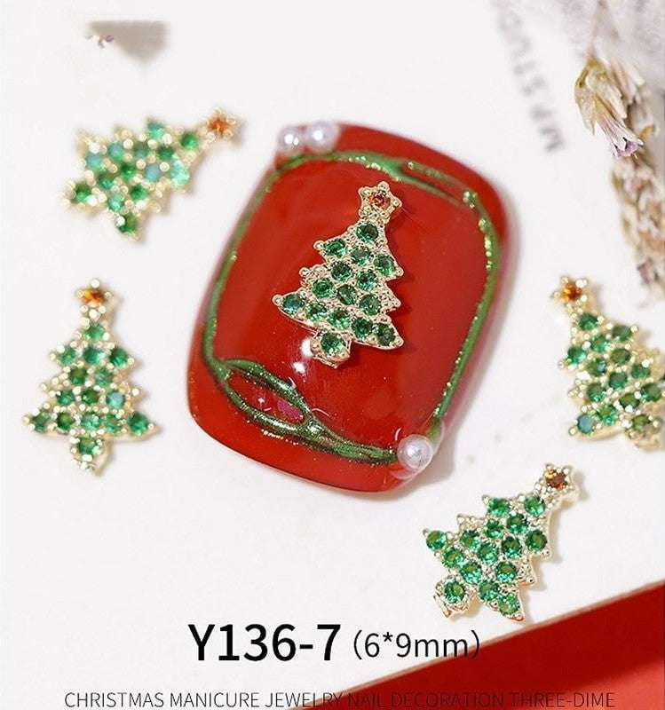 Festive Nail Charms, Nail Art Diamonds, Reindeer Crystal Accents - available at Sparq Mart