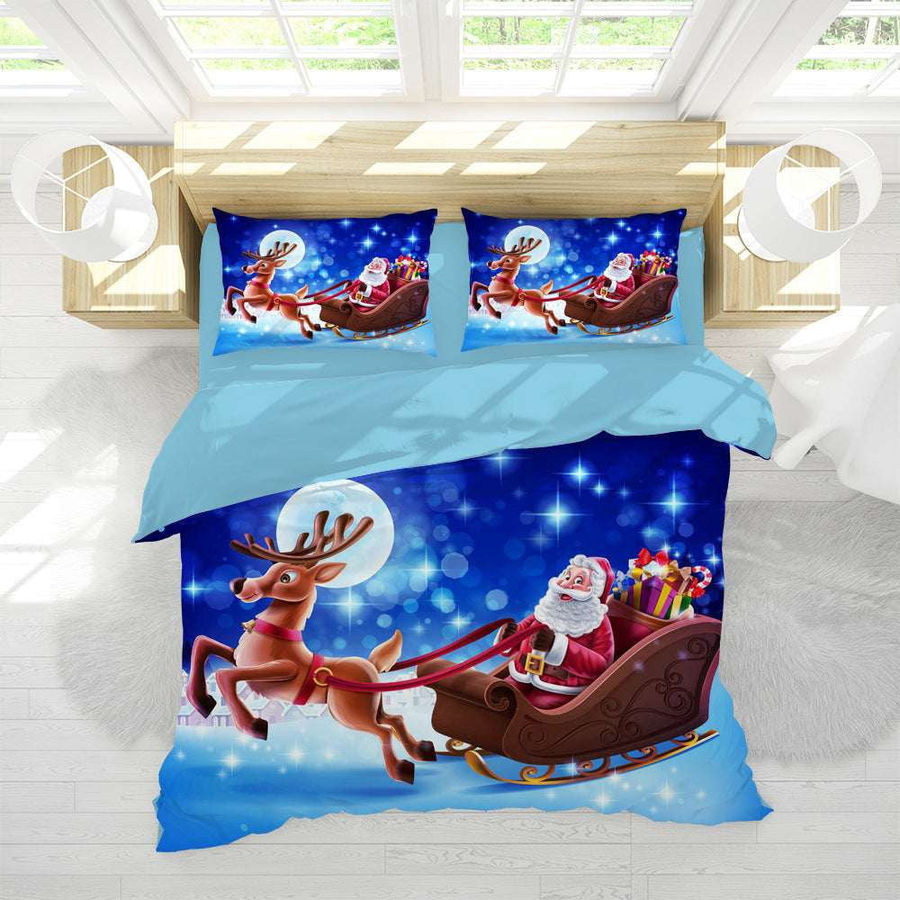 festive bedding set, Santa duvet cover, starry night bedding - available at Sparq Mart