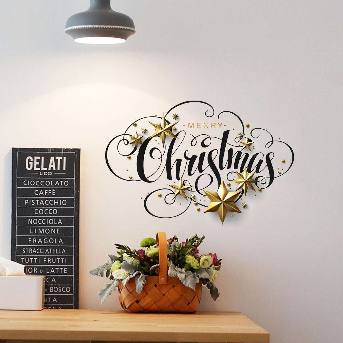 Christmas wall decals, festive window stickers, holiday decor accents - available at Sparq Mart