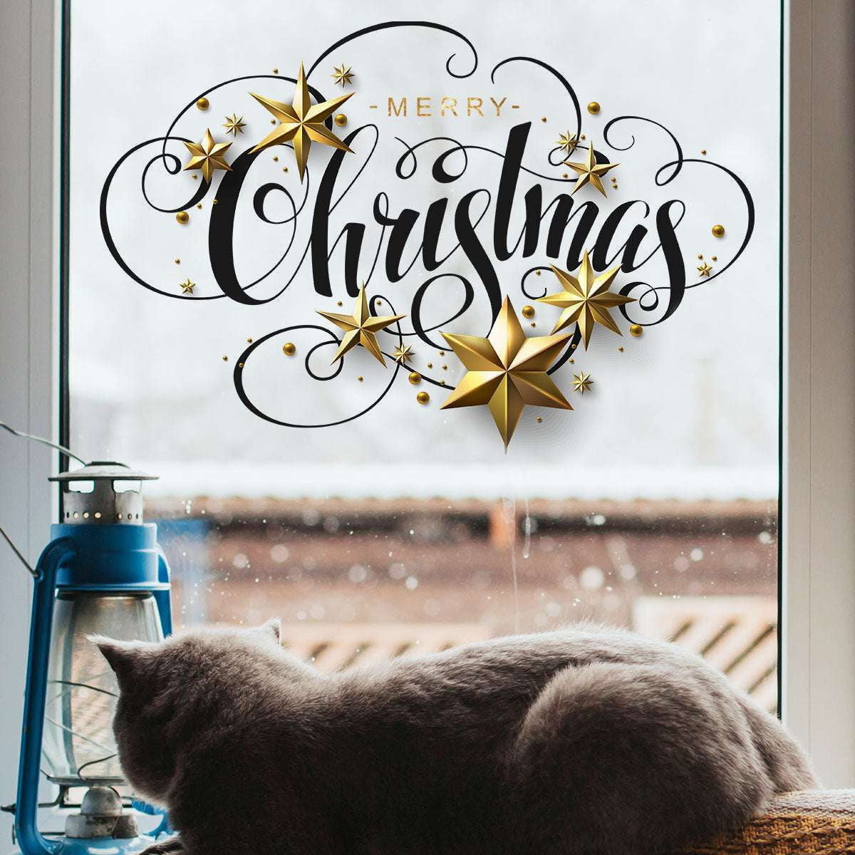 Christmas wall decals, festive window stickers, holiday decor accents - available at Sparq Mart