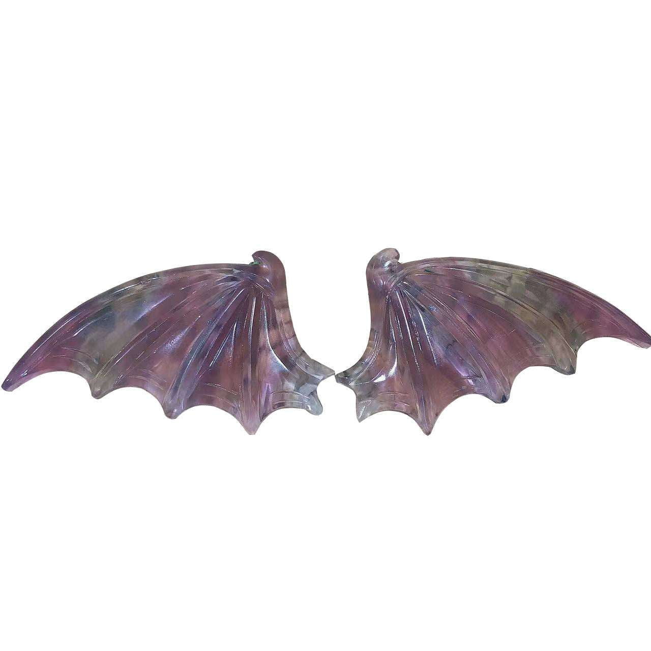 Bat wing collectible, Fluorite bat decor, Ornamental bat wings - available at Sparq Mart