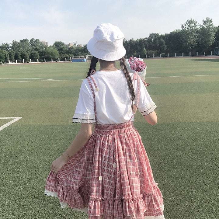 Girls Lolita Skirt, High Waist Suspender, Unique Suspender Skirt - available at Sparq Mart