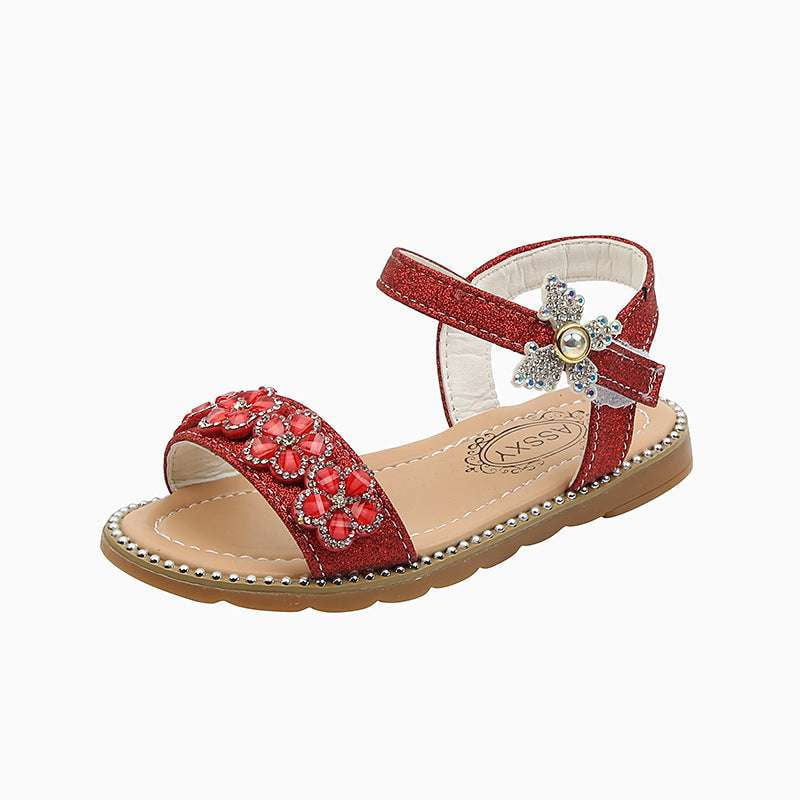 Girls Roman Sandals, Kids Fashion Footwear, Soft Sole Flats - available at Sparq Mart