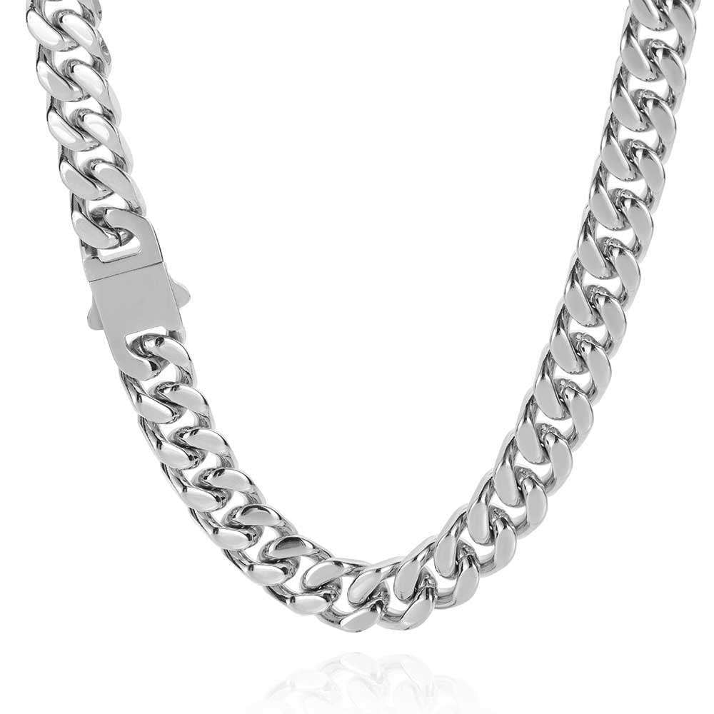 Cuban Link Jewelry, Encrypted Gold Bracelet, Stainless Steel Necklace - available at Sparq Mart