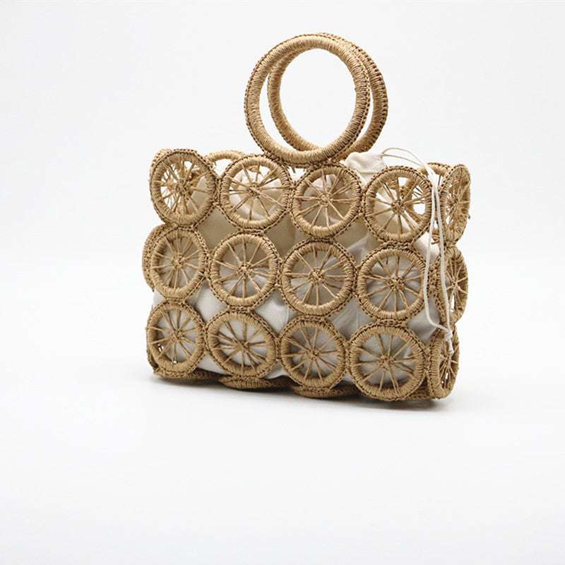 Camel Color Bag, Hand Woven Bag, Wholesale Hand Woven Bag - available at Sparq Mart