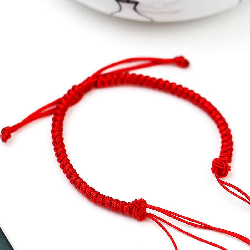 Hand-woven Bracelet, Red Rope Bracelet, Snake Knot Bracelet - available at Sparq Mart