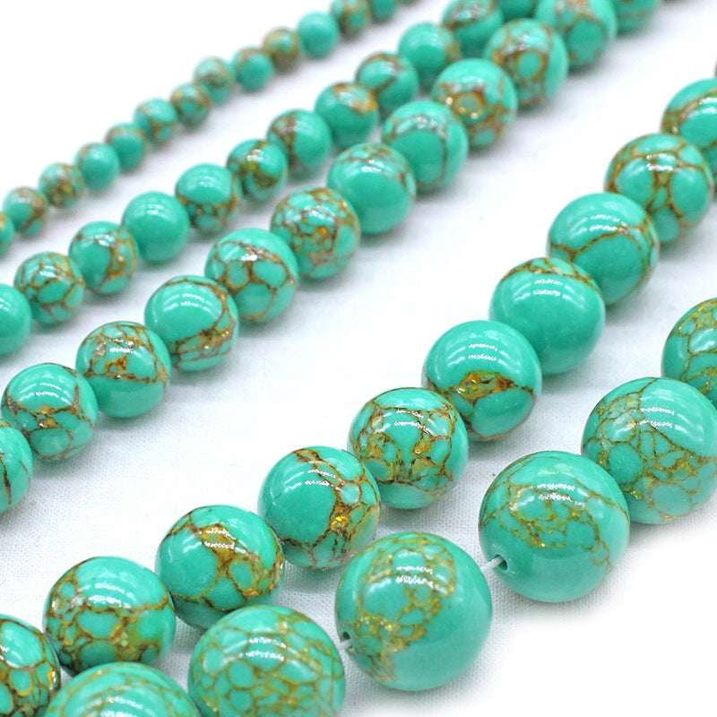 DIY Bead Accessories, Round Turquoise Beads, Turquoise Bead Crafts - available at Sparq Mart