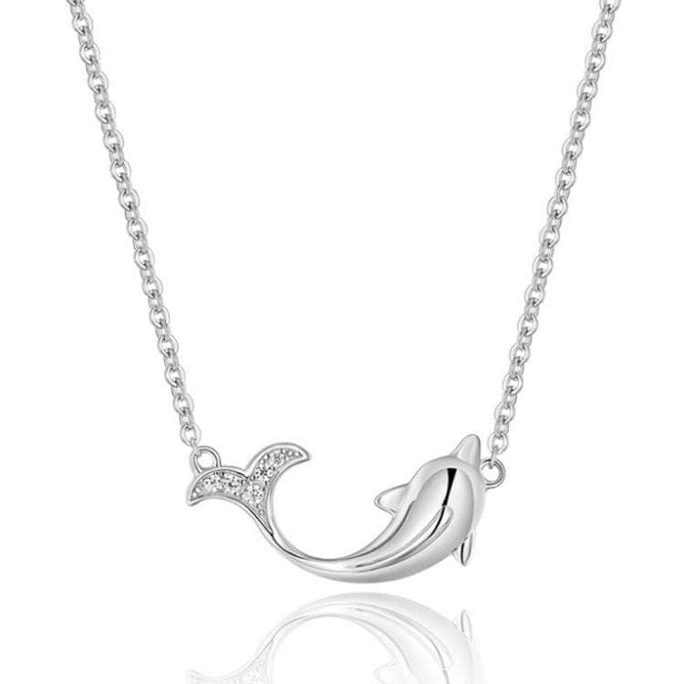 Elegant Silver Necklace, Feminine Clavicle Necklace, Heart Charm Pendant - available at Sparq Mart