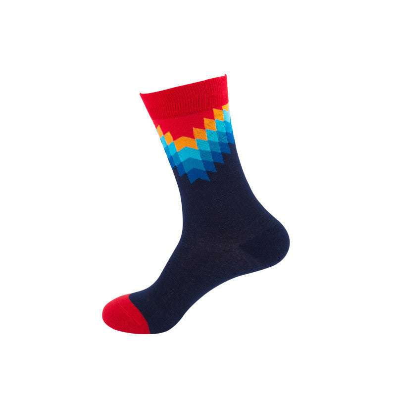 European design socks, Hip-hop colorful socks, Stylish mid-tube socks - available at Sparq Mart