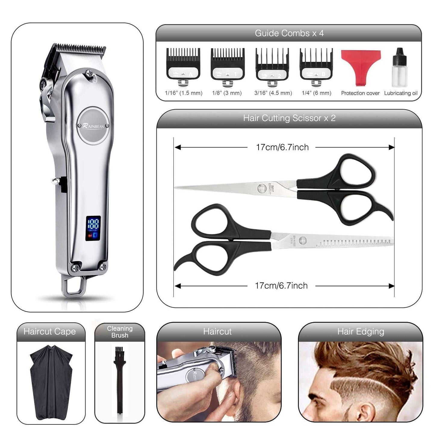 hair trimmer, men grooming kit, waterproof beard trimmer - available at Sparq Mart