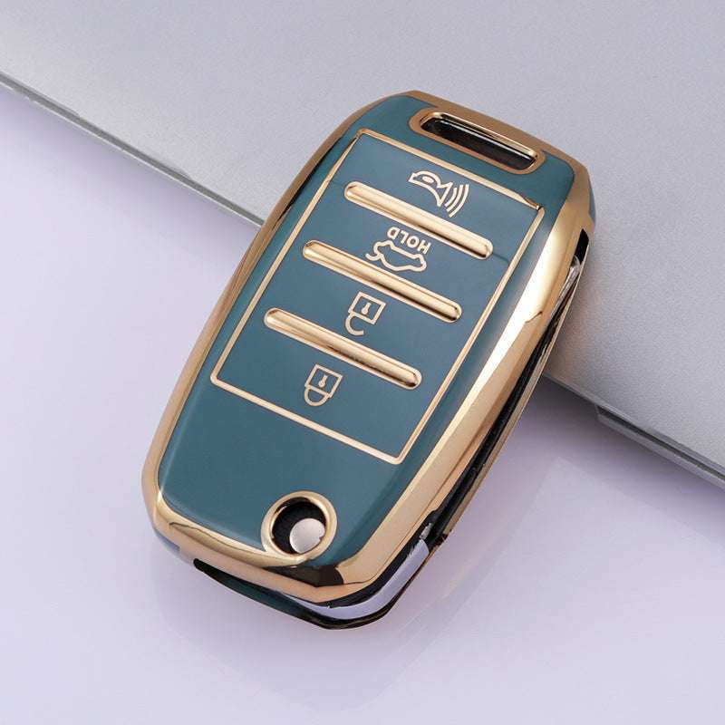 Car Key Case, Golden Edge, Protective Cover - available at Sparq Mart