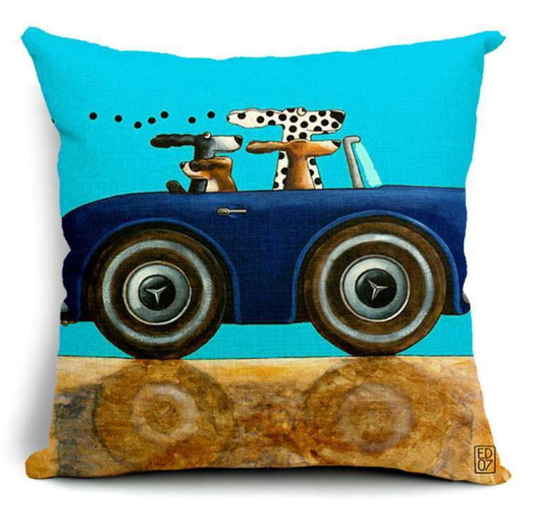 Cartoon Dog Pillow, Cotton Pillow Car, High-quality Pillow Set - available at Sparq Mart