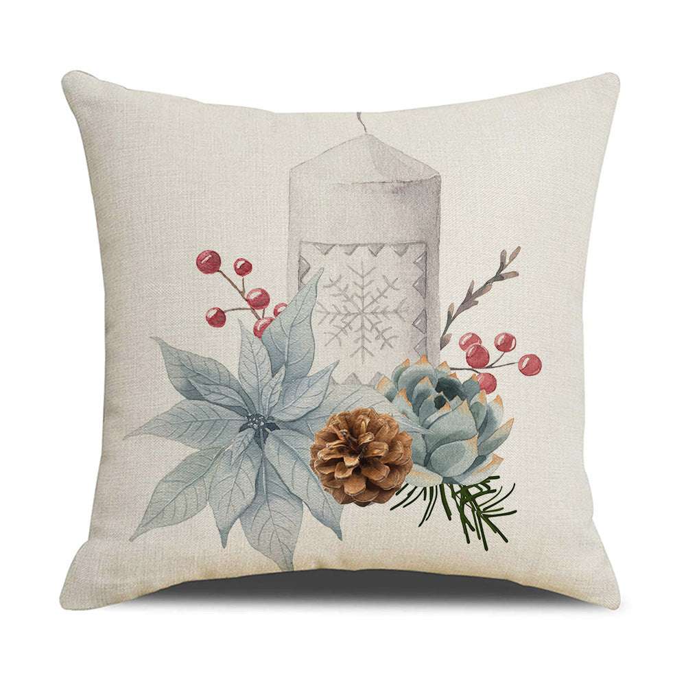 Linen Christmas Pillow, Printed Watercolor Pillow, Wholesale Christmas Pillow - available at Sparq Mart