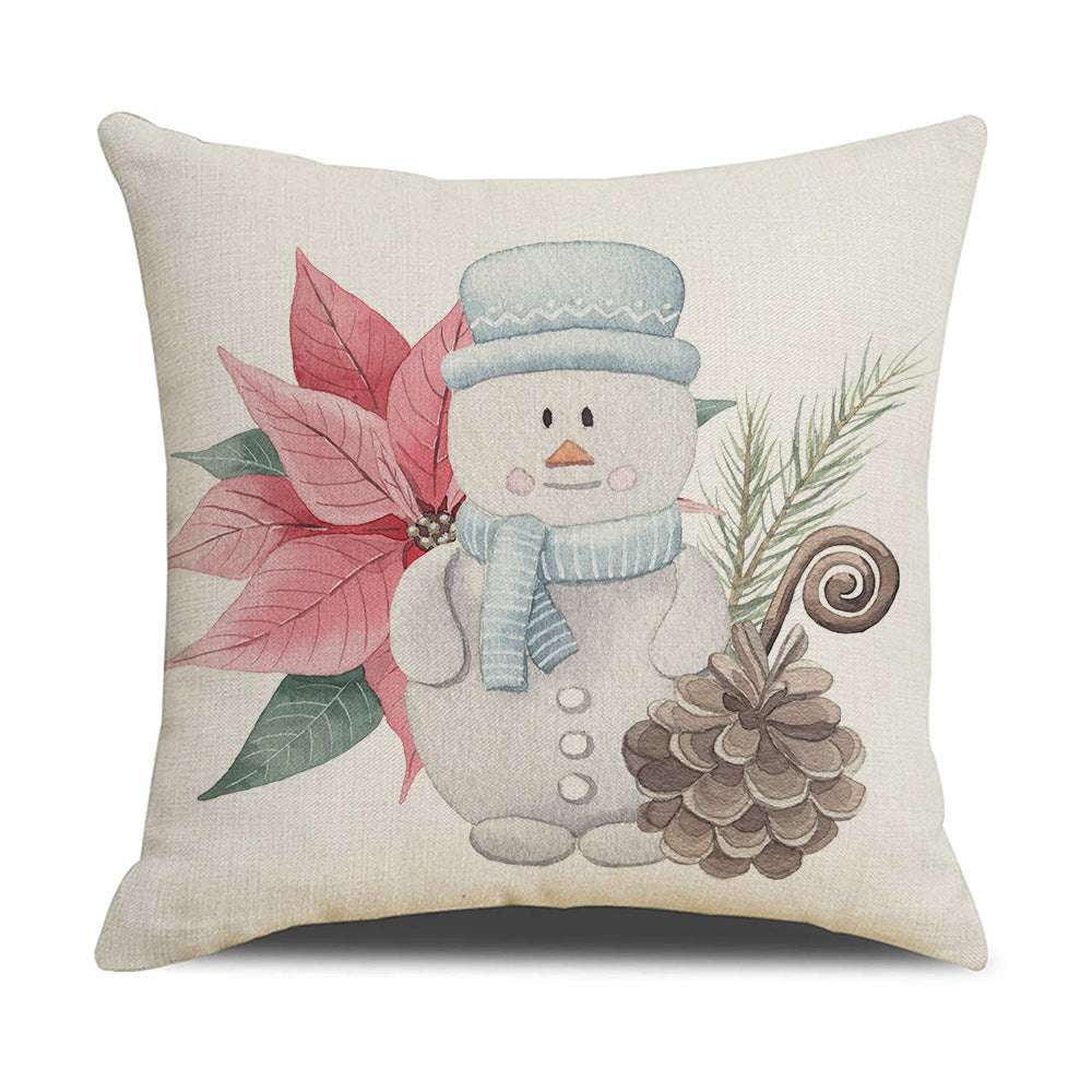 Linen Christmas Pillow, Printed Watercolor Pillow, Wholesale Christmas Pillow - available at Sparq Mart