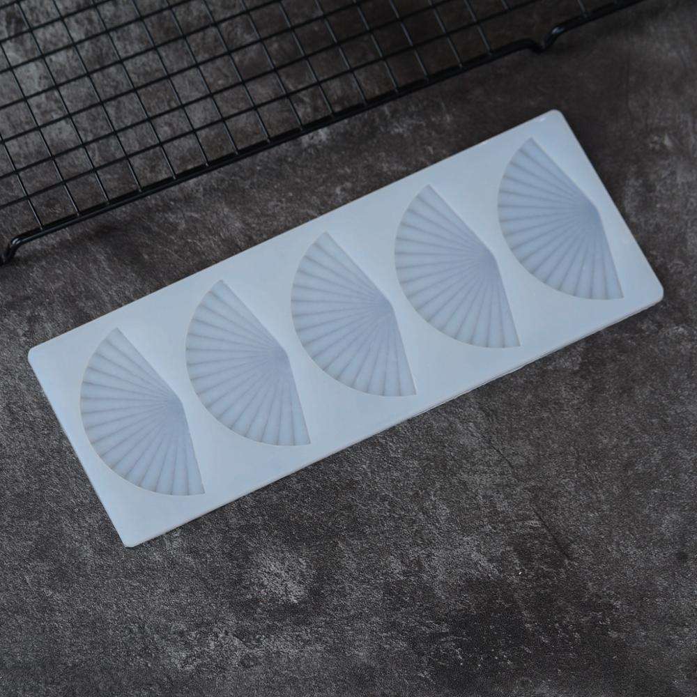 Cake Mold, Fan-shaped Mold, White Mold - available at Sparq Mart