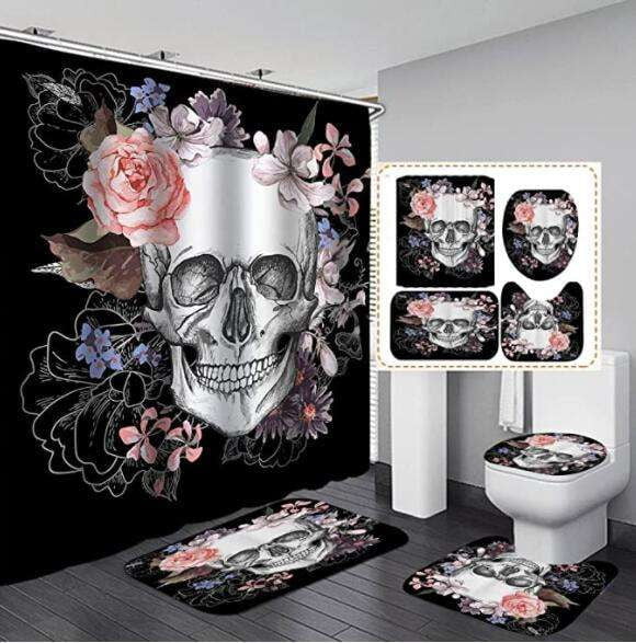 Halloween Shower Curtain, Polyester Shower Curtain, Waterproof Shower Curtain - available at Sparq Mart