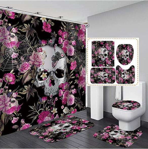 Halloween Shower Curtain, Polyester Shower Curtain, Waterproof Shower Curtain - available at Sparq Mart