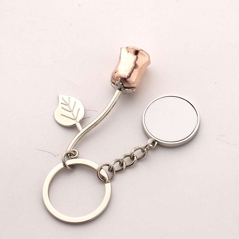 Alloy Rose Keychain, Colorful Keychain Pendant, Unique Keychain Pendant - available at Sparq Mart