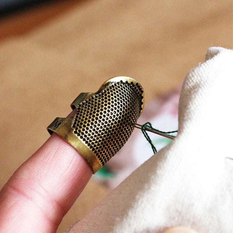 Brass Finger Protector, Quilting Finger Guard, Sewing Thimble Ring - available at Sparq Mart