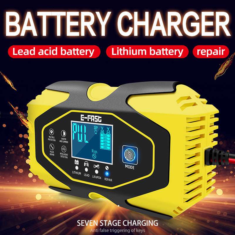 Car Battery Charger, Lithium Lead-Acid Battery Charging, Motorcycle Charger - available at Sparq Mart