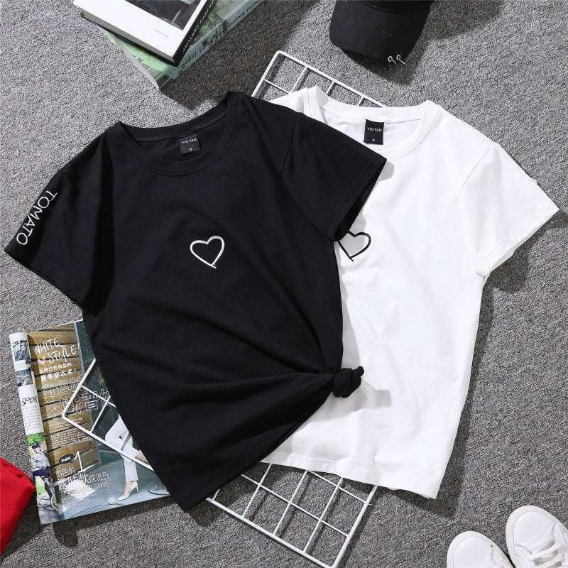 Female Graphic Tshirt, Hong Kong Tees, Print Love Shirt - available at Sparq Mart