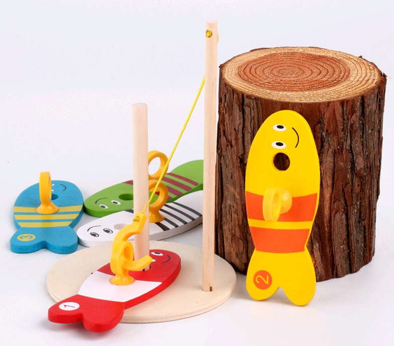 Child Development Toy, Creative Learning Games, Wooden Fishing Toys - available at Sparq Mart