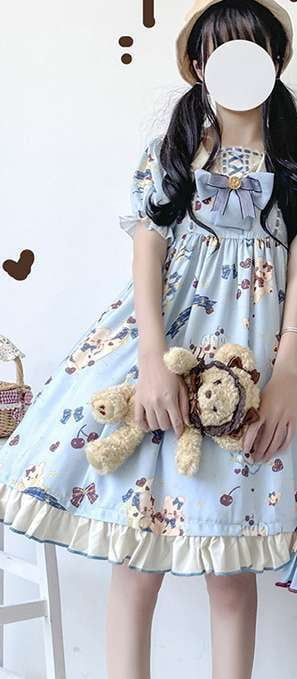 Kawaii Blue Dress, Lolita Fashion Dress, Moon Island Apparel - available at Sparq Mart