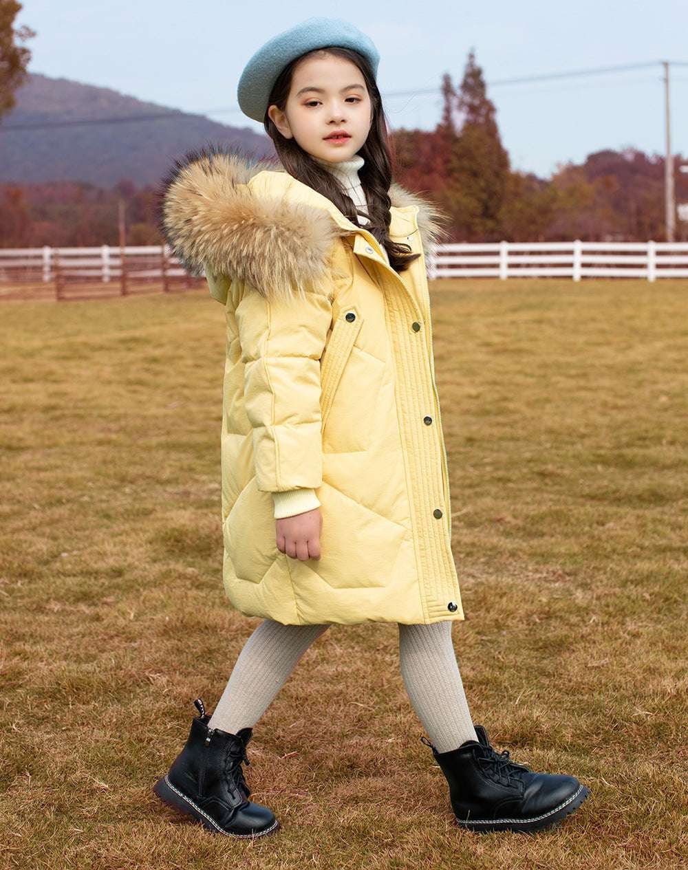 Fashionable Winter Clothes, Kids' Down Coat, Mid-length Jacket - available at Sparq Mart