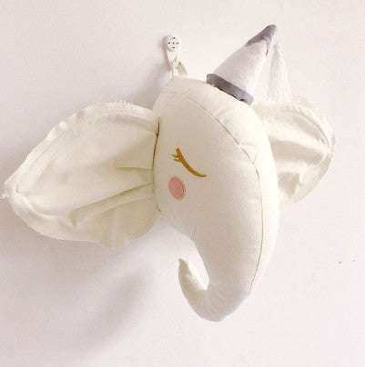 Decorative Animal Wall Head, Kids Room Wall Decor, Plush Animal Head Mount - available at Sparq Mart