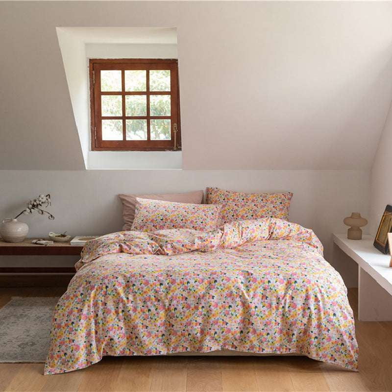 Korean Cotton Bedset, Luxury Bedding Collection, Retro Floral Bedding - available at Sparq Mart