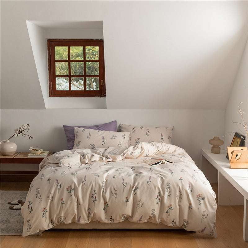 Korean Cotton Bedset, Luxury Bedding Collection, Retro Floral Bedding - available at Sparq Mart