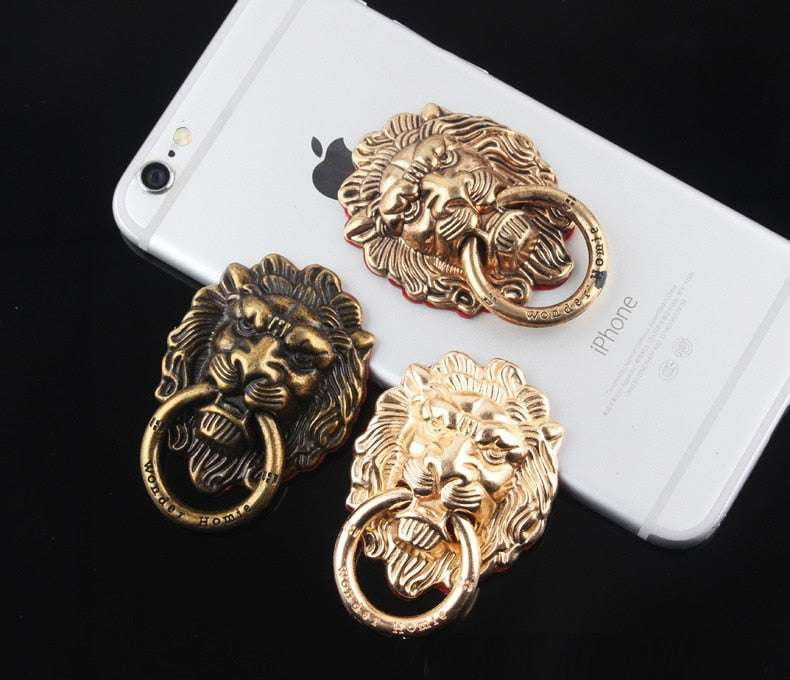 Lion Finger Ring, Phone Ring Holder, Universal Buckle Bracket - available at Sparq Mart