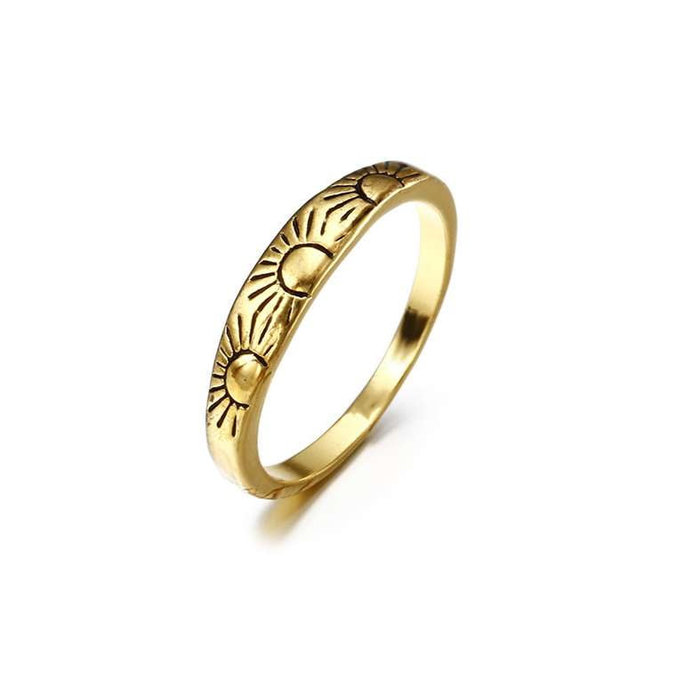 elegant gold ring, gold engagement band, size adjustable ring - available at Sparq Mart