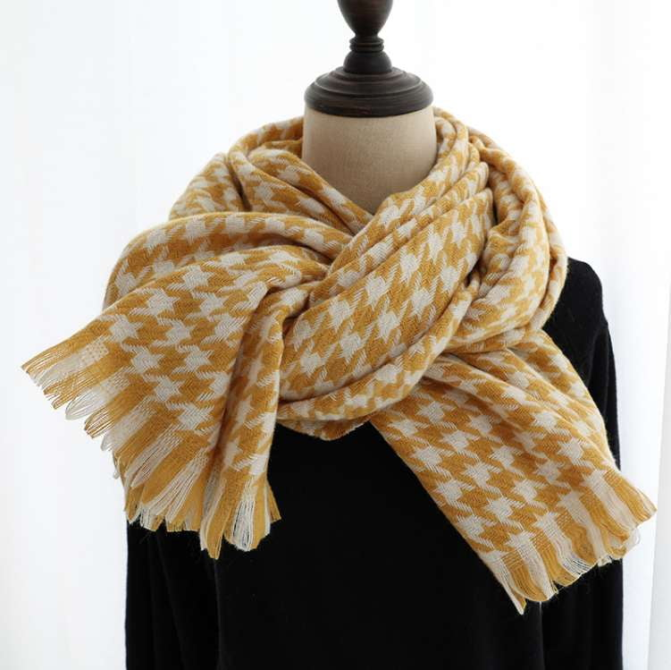 cashmere shawl fashion, European street style, warm winter scarf - available at Sparq Mart